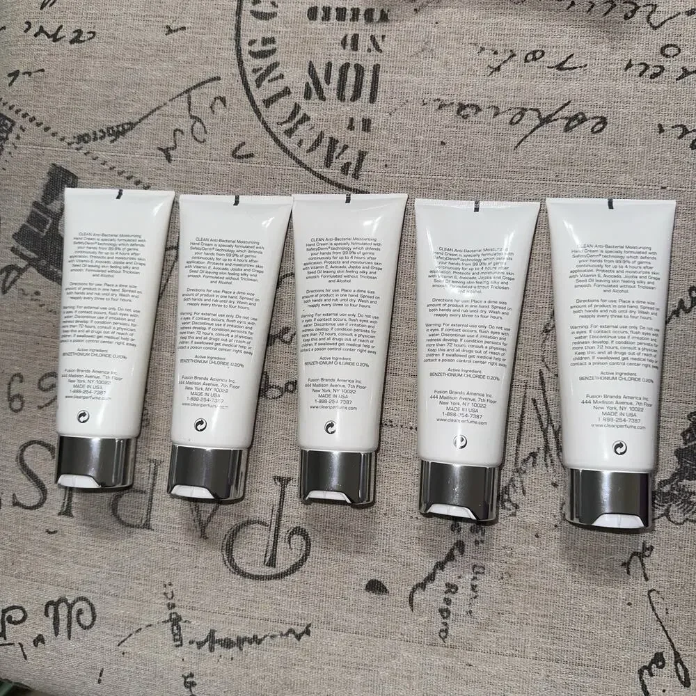 NEW CLEAN Lot Of 5 Tubes Unscented Moisturizer Sanitation Hand Cream 2.5 Oz